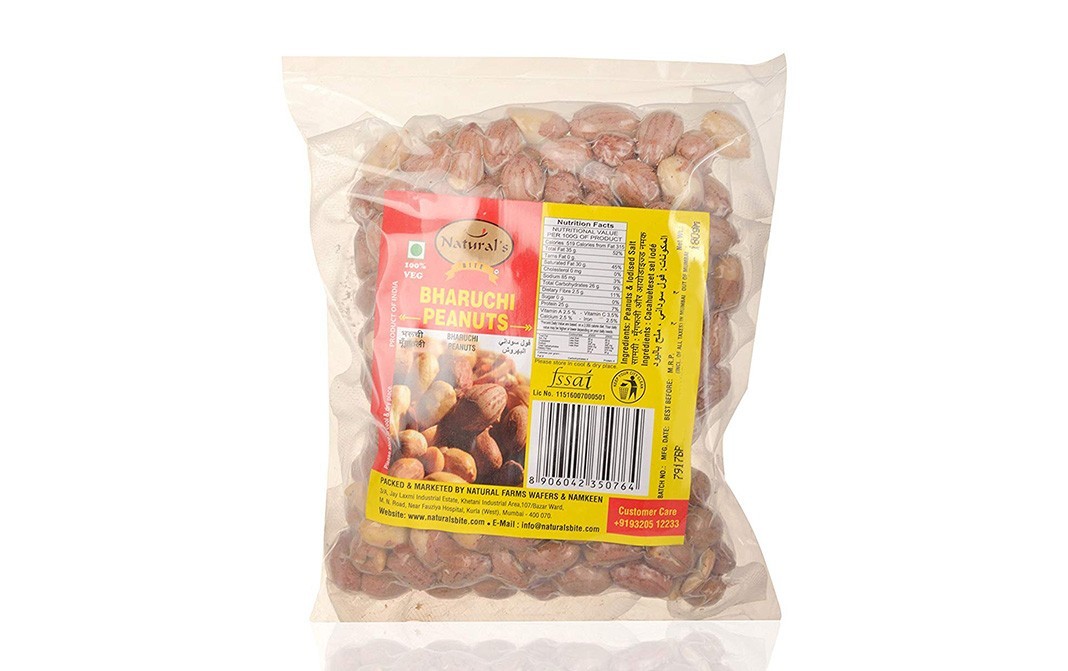 Natural's Bite Bharuchi Peanuts    Pack  180 grams